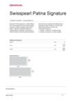 Tehniline infoleht Swisspearl Patina Signature